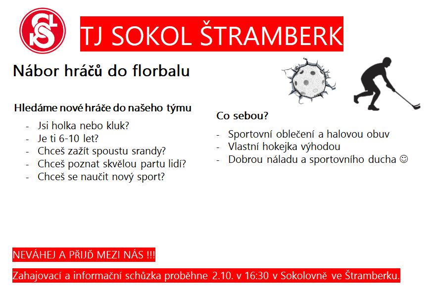 Nábor do florbalu 2023
